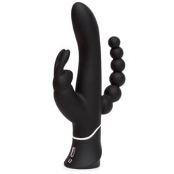 Happy Rabbit Triple Curve Rechargeable Rabbit Vibrator Black