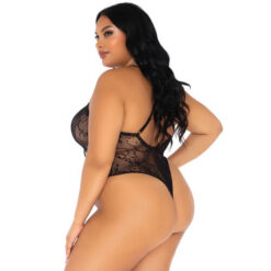 Leg Avenue Plus Size Floral Lace Thong Body